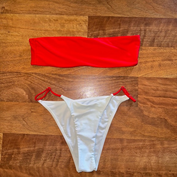 Shein Red Bandeau Bikini - Picture 1 of 4